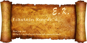 Eckstein Konrád névjegykártya