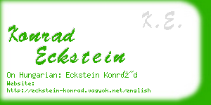 konrad eckstein business card